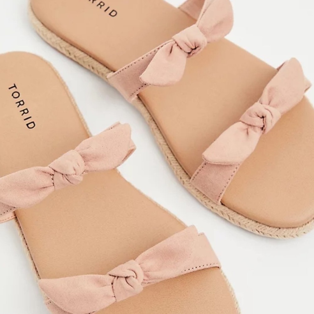 Torrid Pink Bow Strap Espadrille Sandals - Picture 3 of 3